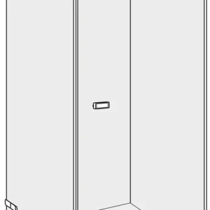 Achat Immédiat Porte battante Alterna lin.3 Noir mat Verre clair CareTec Pro